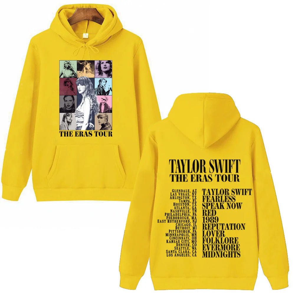 Taylor Swift The Eras Tour Hoodie Man Woman Harajuku Hip Hop Pullover Tops Sweatshirt Fans Gift