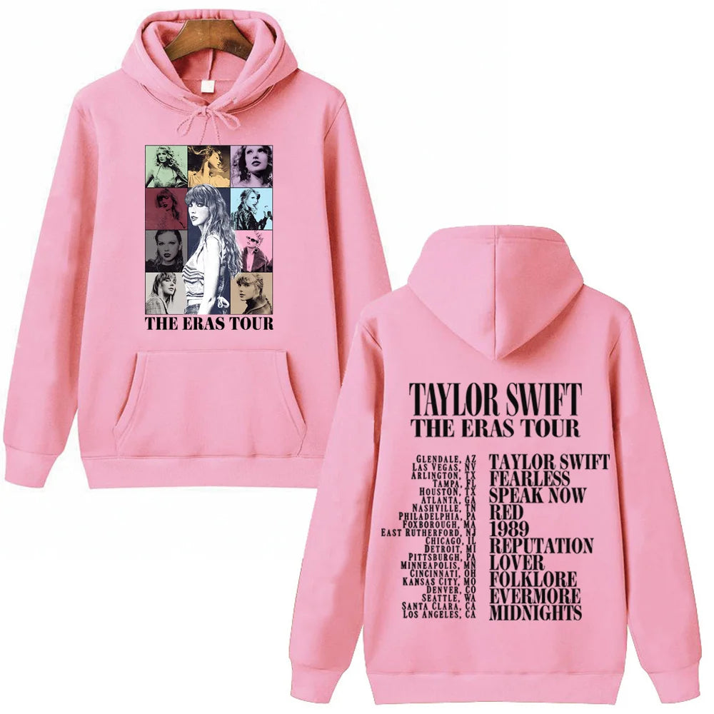 Taylor Swift The Eras Tour Hoodie Man Woman Harajuku Hip Hop Pullover Tops Sweatshirt Fans Gift