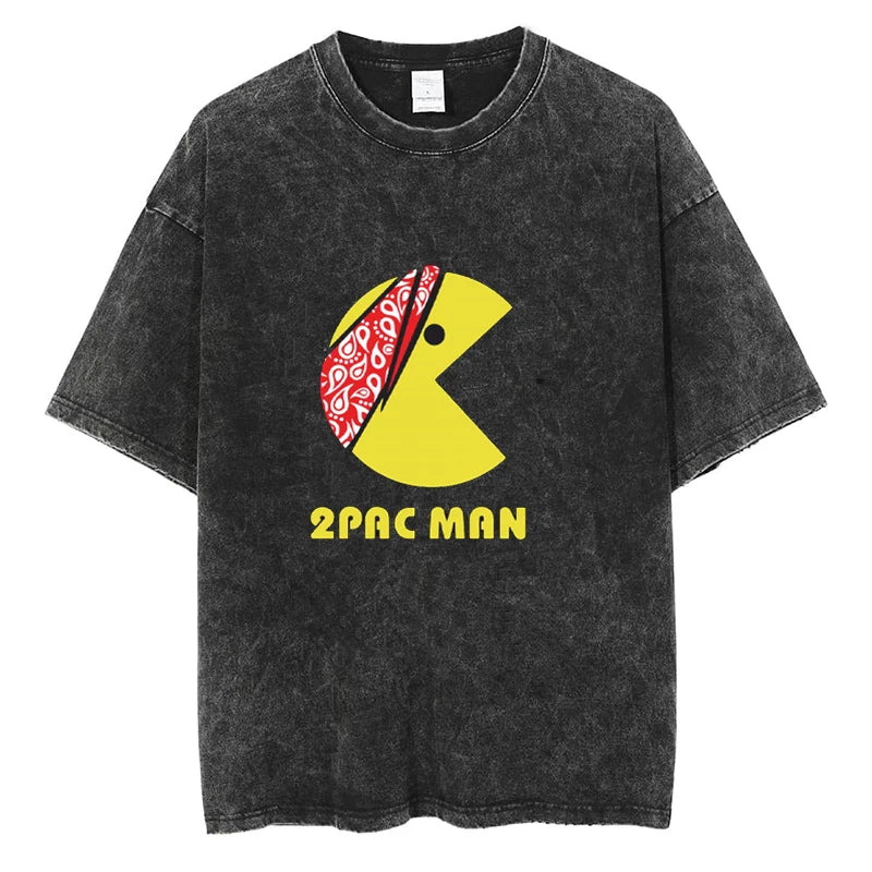 Tupac 2PAC T-shirts Vintage Tshirt for Men Hip Hop Rapper Graphic