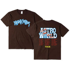Astroworld Crew Neck T-Shirt Y2K 21ss Travis scott Shirt